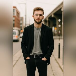 Zara Men's Black Blazer